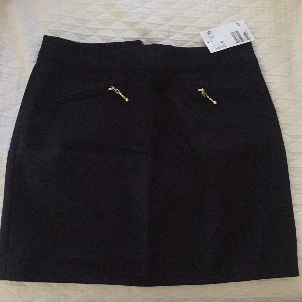 Black mini skirt